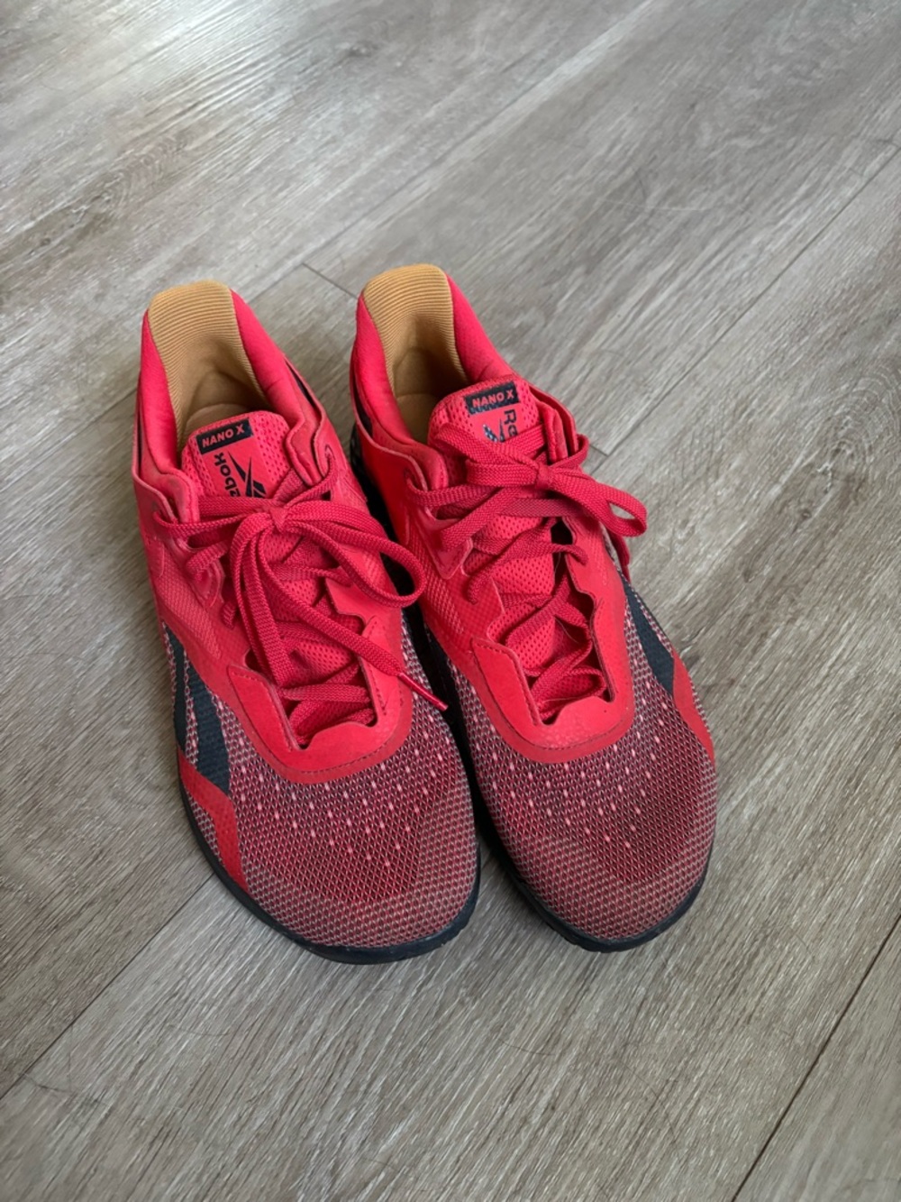 Reebok Men's Red and Black Nano Shoes